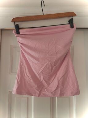 Y2K Ruched Light Pink Strapless Tube Top